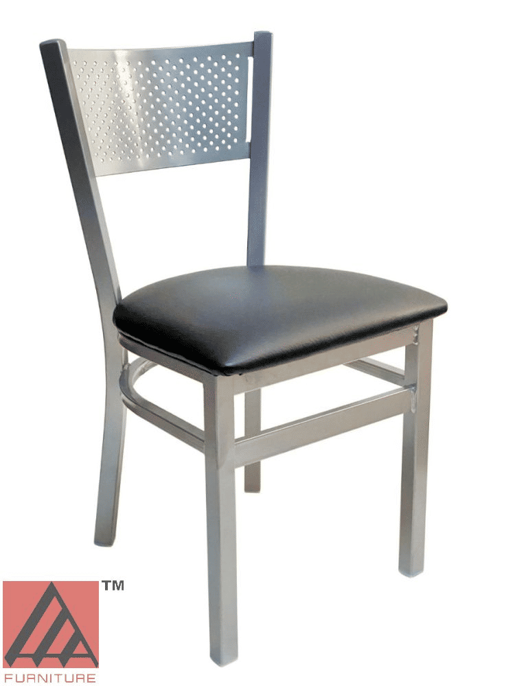 #317/SLVR Grid Back Chair Silver