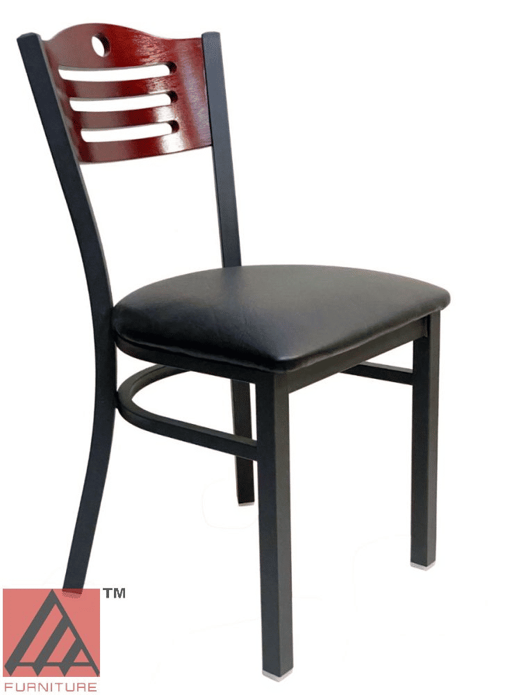 #315A/ Ladder Wood Back Chair Brown