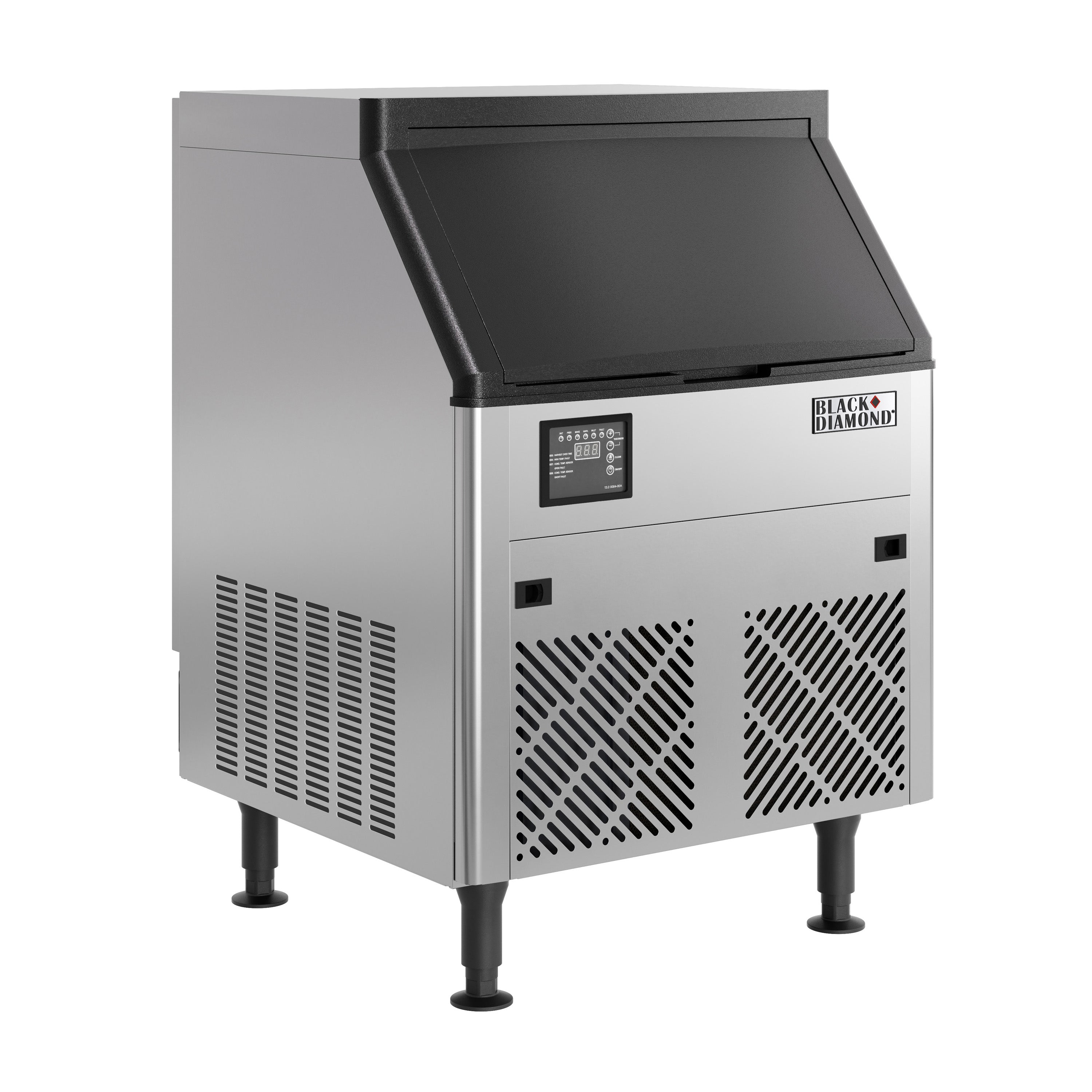 Black Diamond Self Contained Commercial Ice Maker, Up to 210 lbs Ice, in Stainless Steel/Black