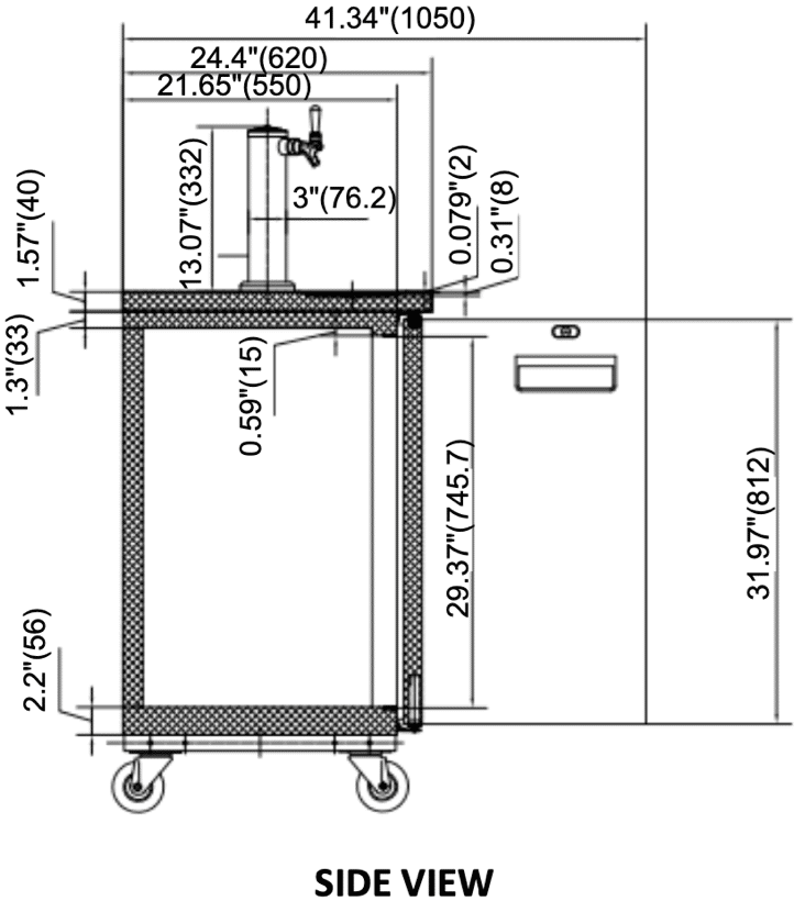 Thumbnail: Valpro VPBD3-1 Direct Draw Beer Dispenser 61in 2 Taps