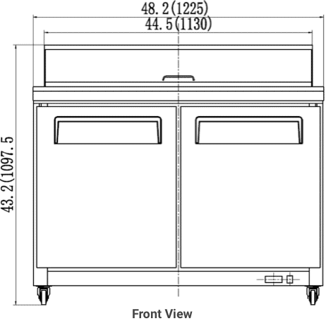 Thumbnail: Valpro 48-inch Mega-Top Sandwich and Salad Prep Table Refrigerator