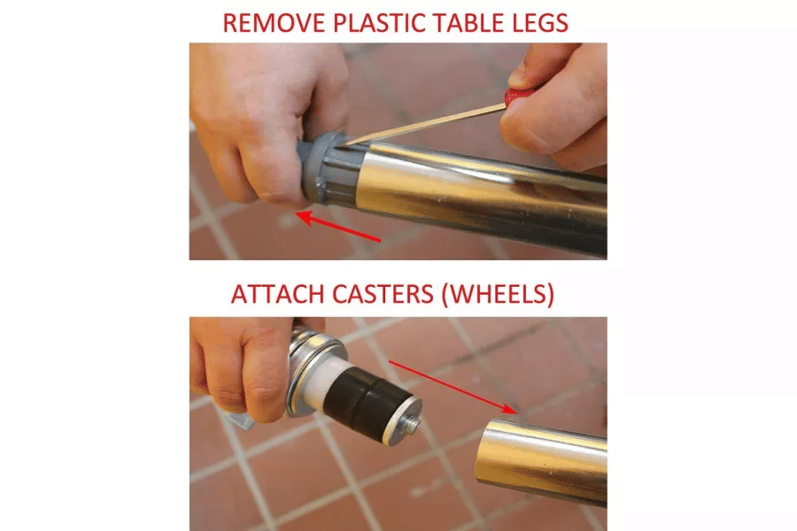 Thumbnail: 24" x 72" Stainless Steel Equipment Stands with Wheels