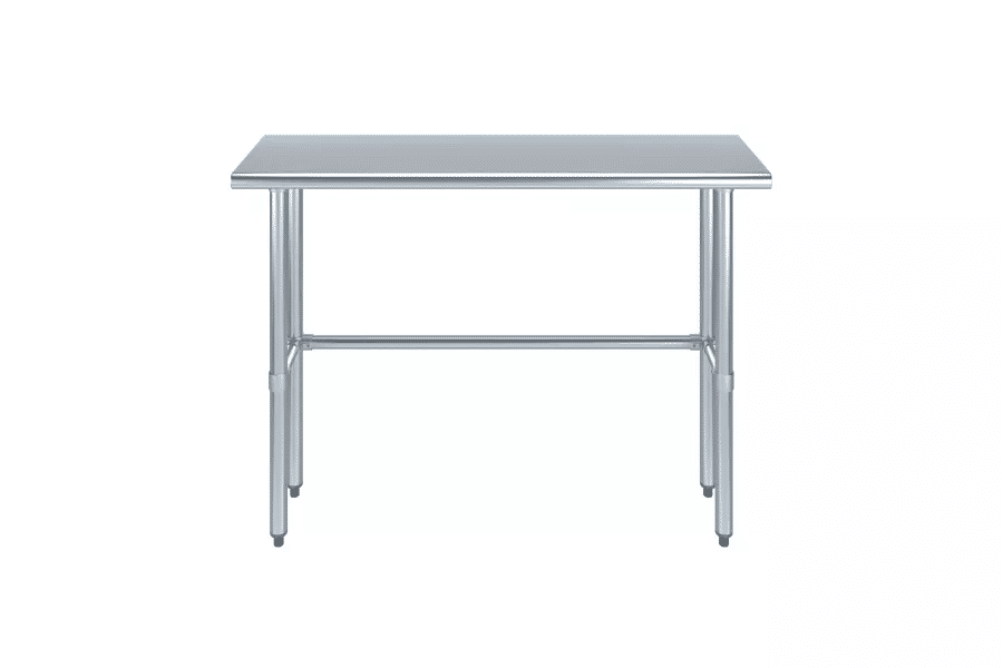 Thumbnail: AmGood 14 in. x 48 in. Stainless Steel Work Table