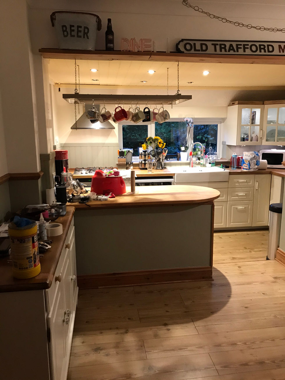 Image of the old smaller kitchen due to be demolished and extended.
