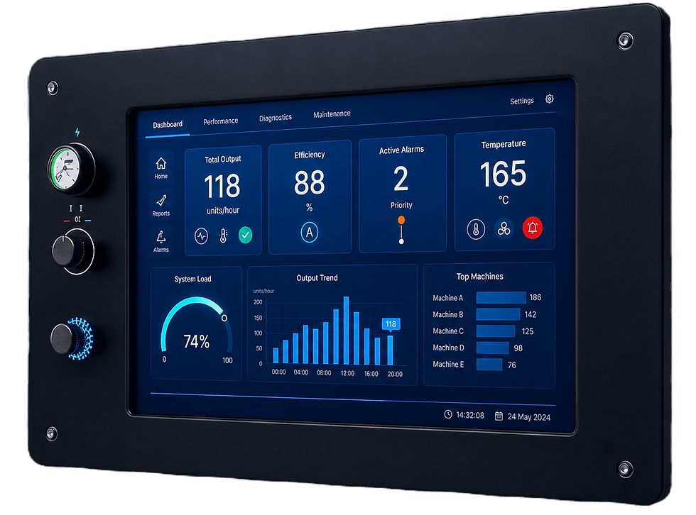TFT Display with control program and control dials
