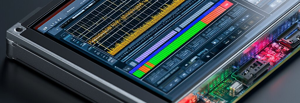 close up of a TFT display