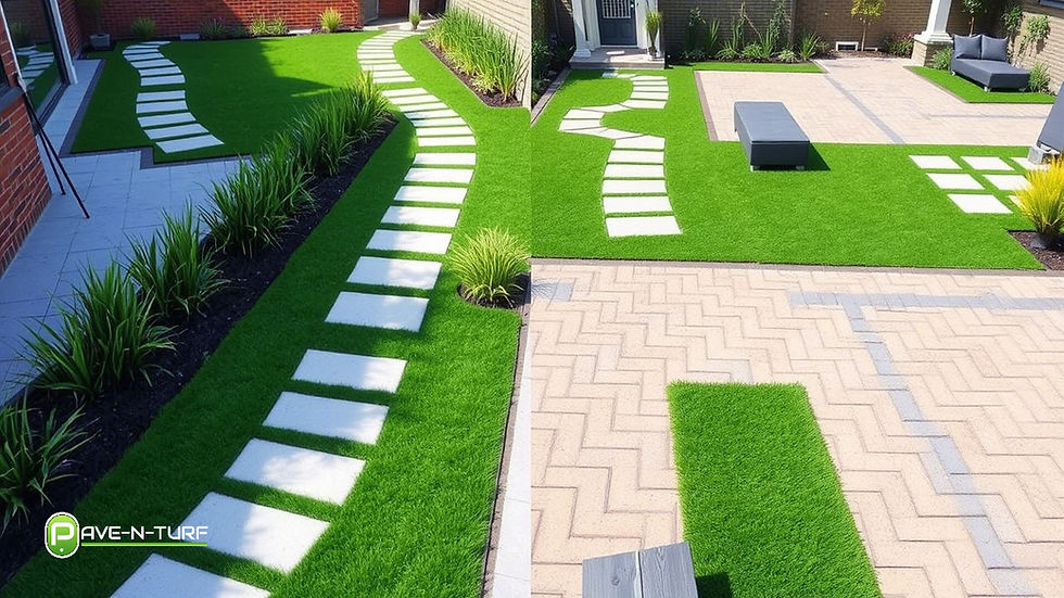 Top 10 Design Ideas Using Artificial Grass and Paving