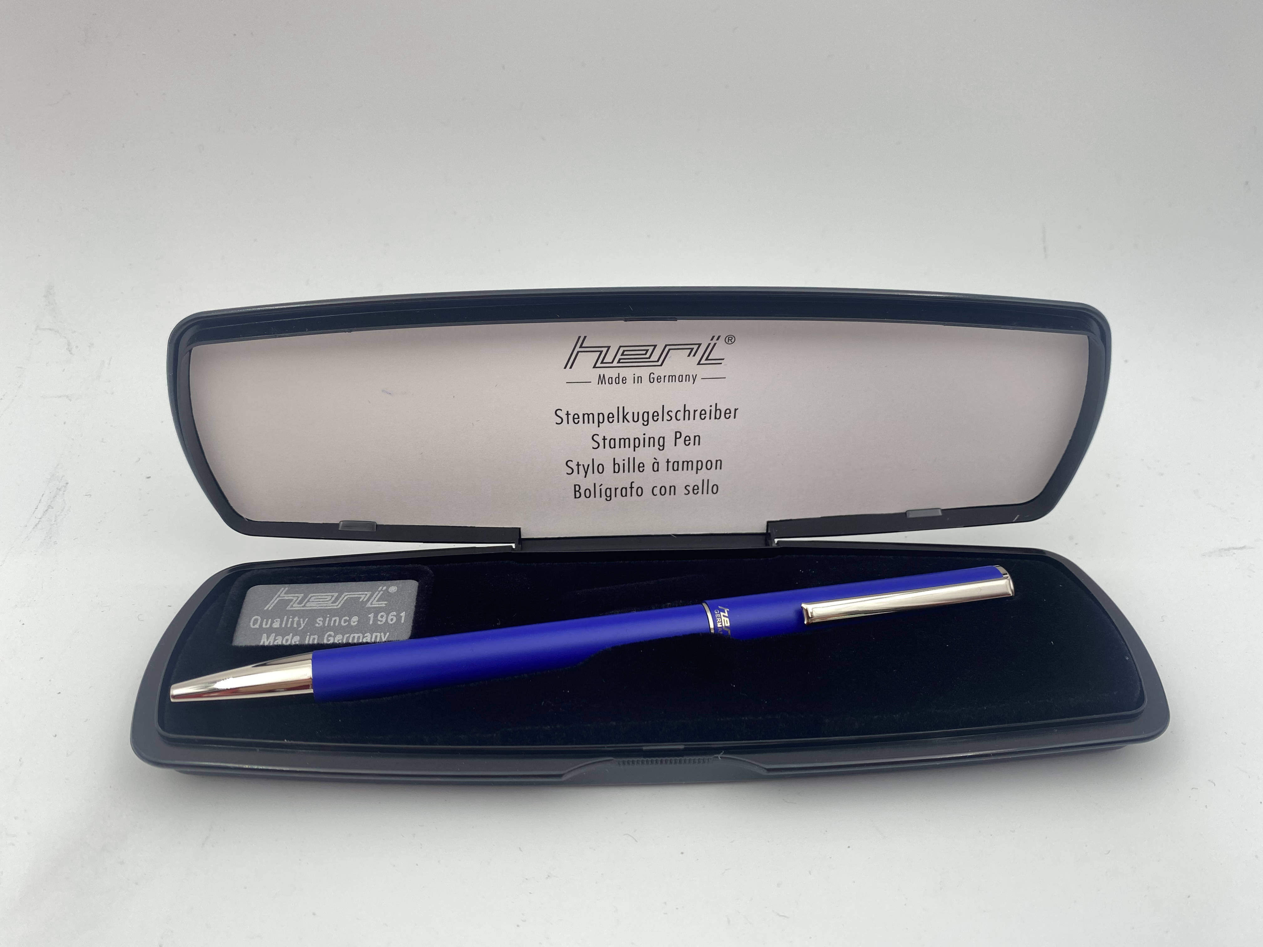 עט חותמת כחול