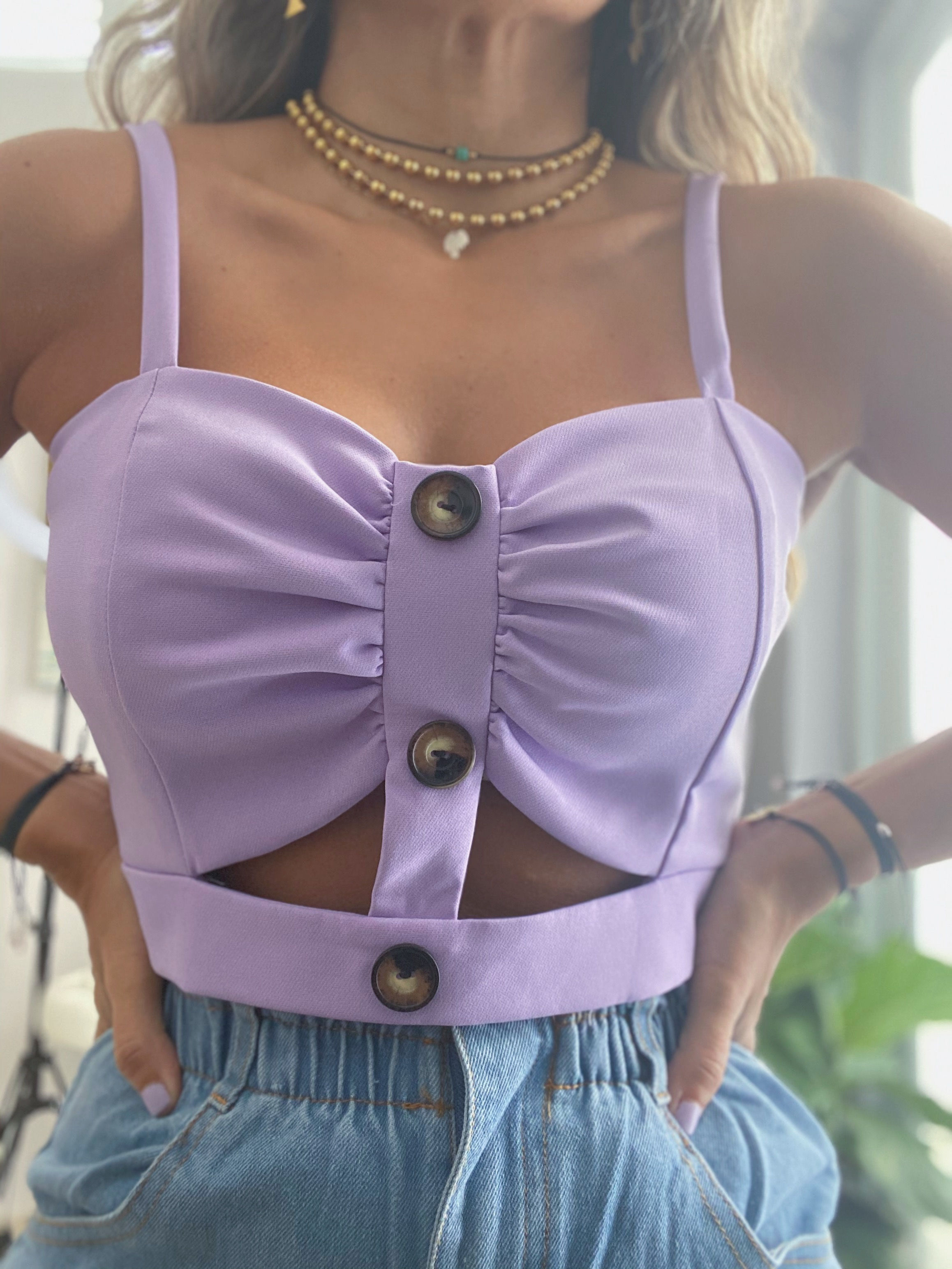 Lavender Crop Top