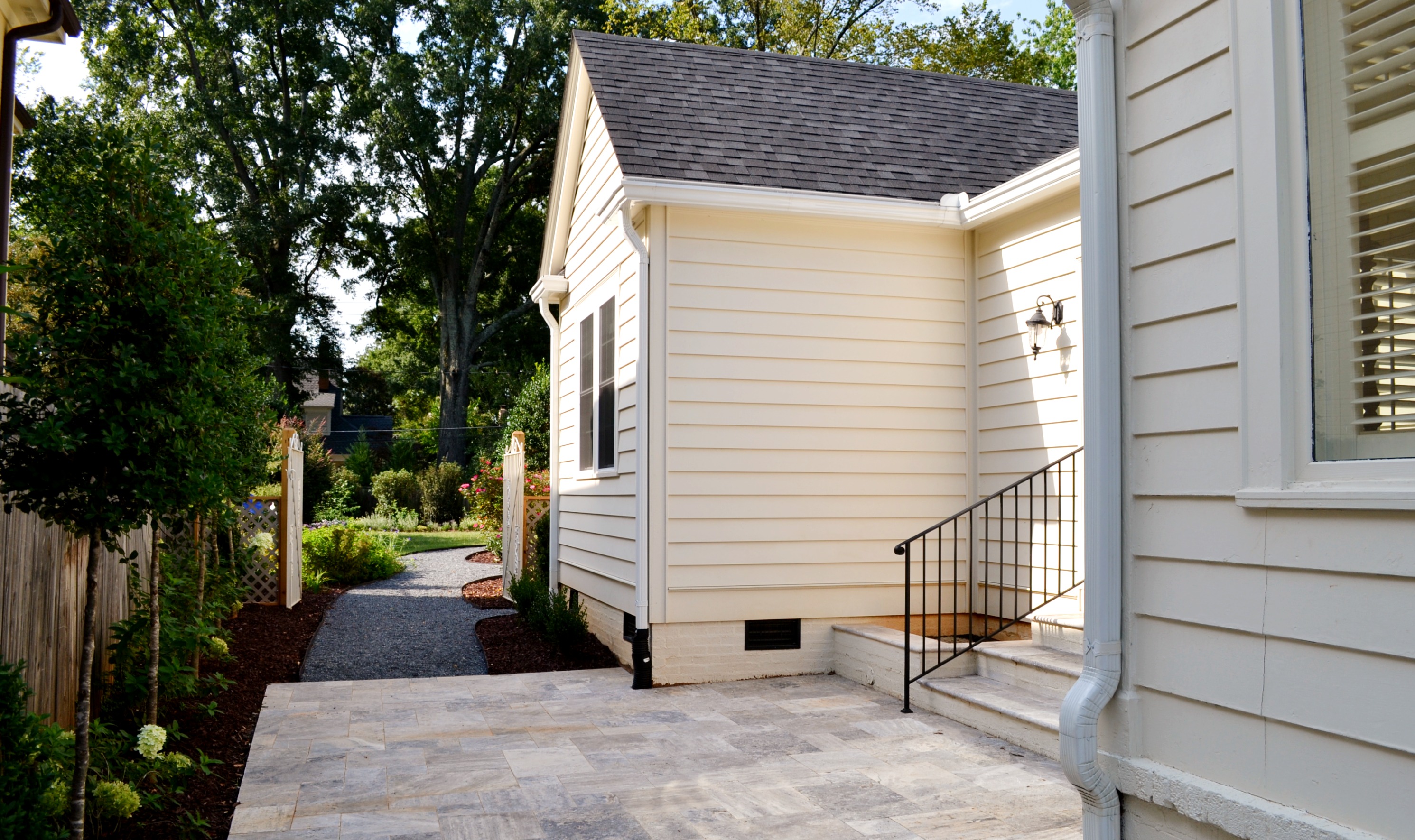 exterior side - new bedroom wing