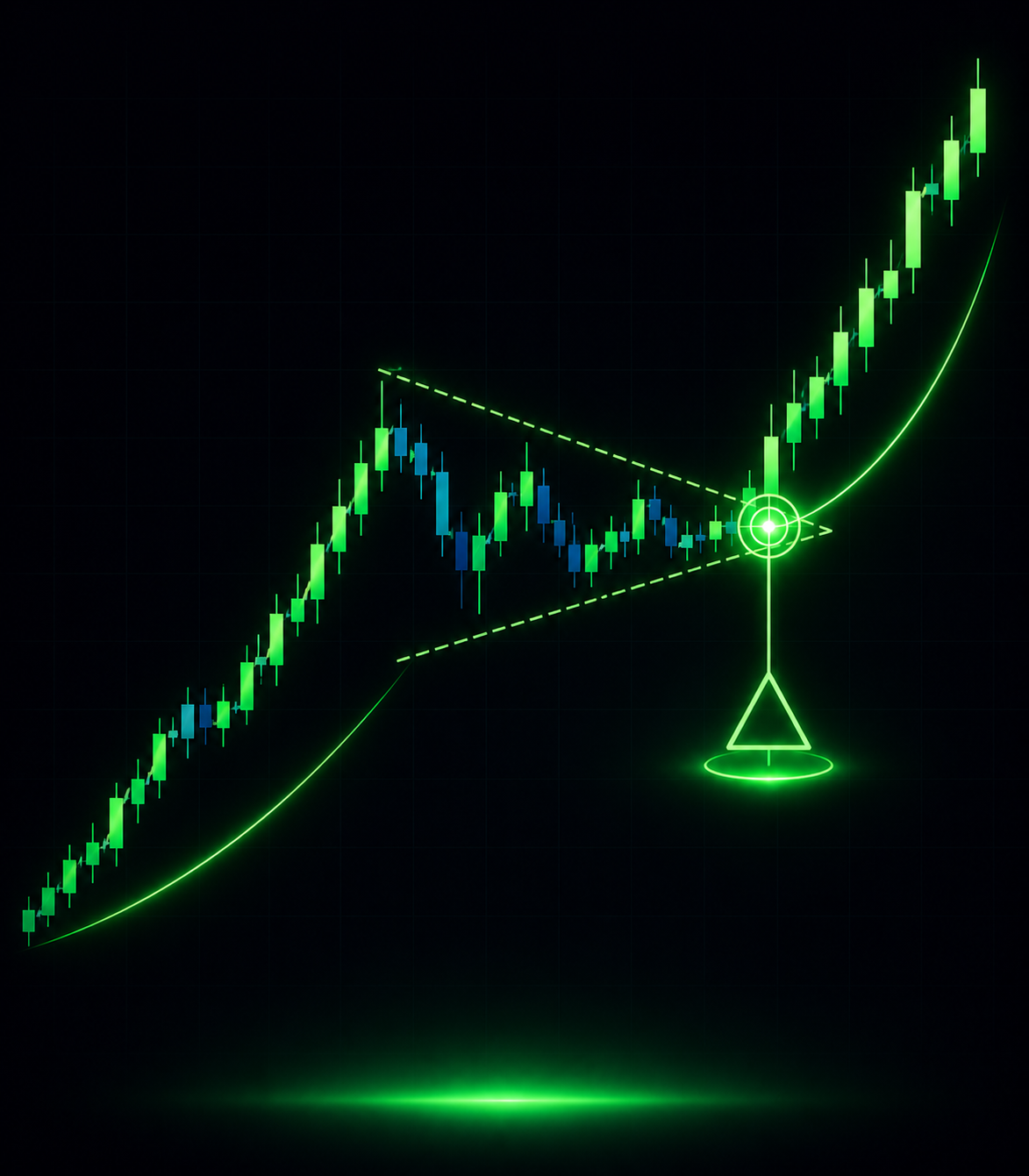 TRIANGLE signal chart showing trend continuation