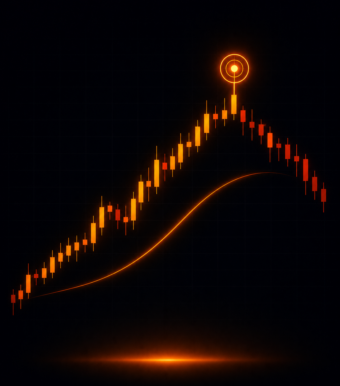 GLOW signal chart showing momentum exhaustion