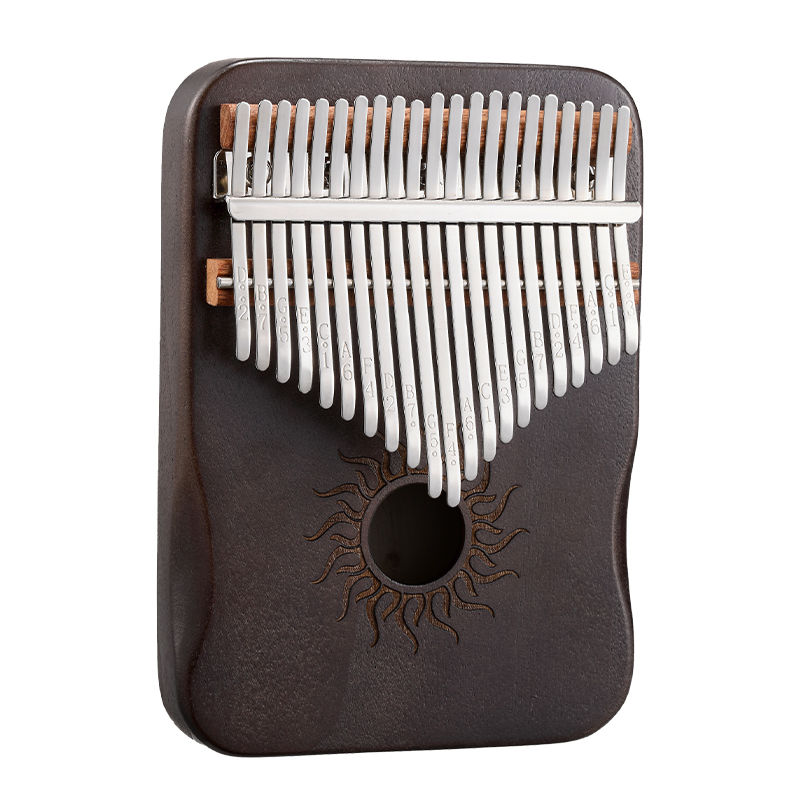 Miniatura: Kalimba de madeira completa.