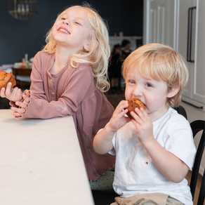 Kids eating dessert