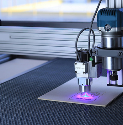 CNC router engraving design on material
