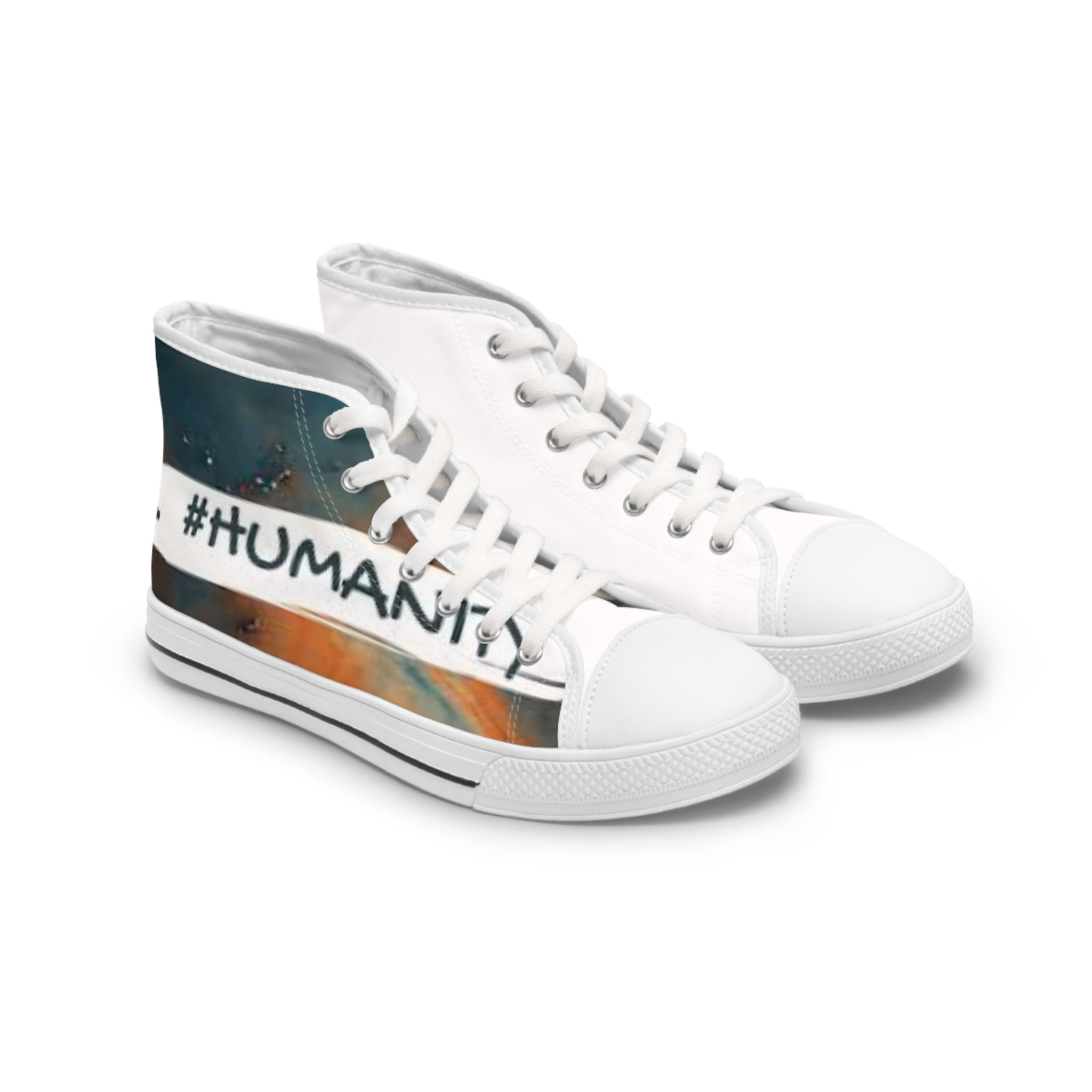 #Humanity Women High Top Sneakers – Stylish & Meaningful Casual Footwear