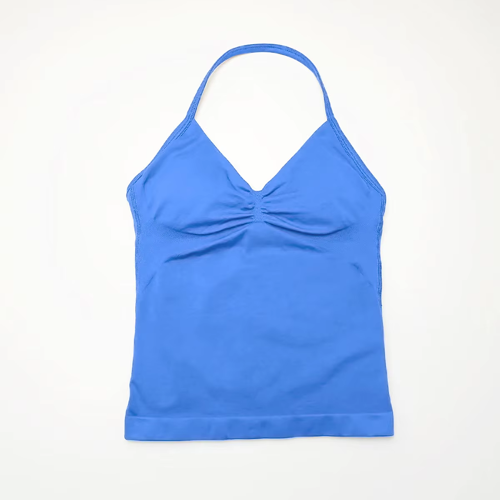 Miniature : NCLAGEN Gym Longline Strappy Top Seamless Tank With Removable Pads