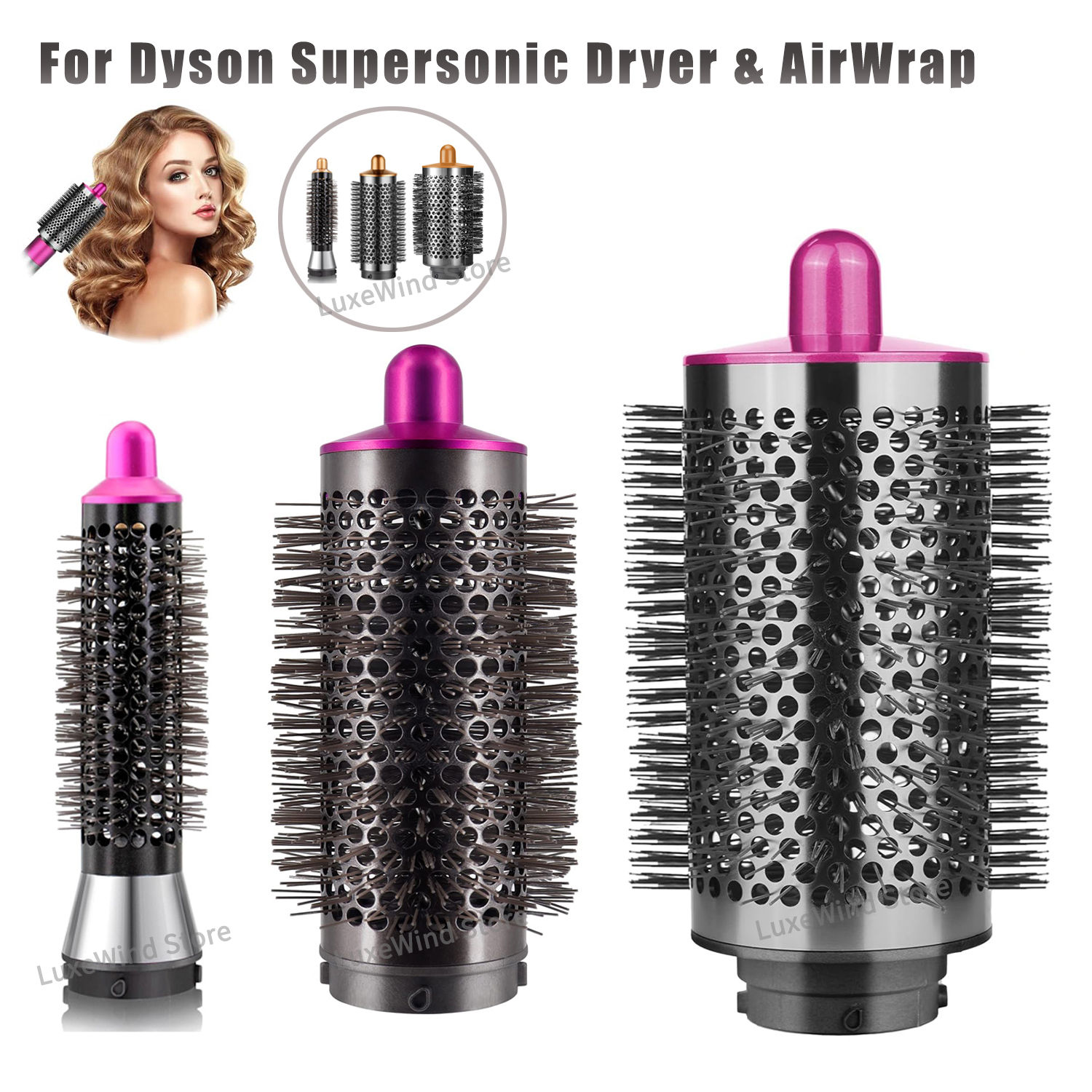 Round Volumizing Brush 20/38/55MM for Dyson for Airwrap HS01/HS05 Volumizer Curl