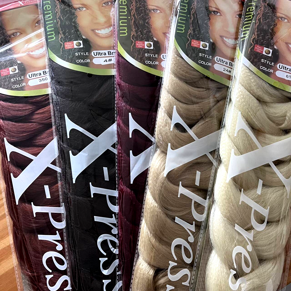 X-PRESSION 82 Inch Long Jumbo Synthetic Braids Crochet Hair Extensions