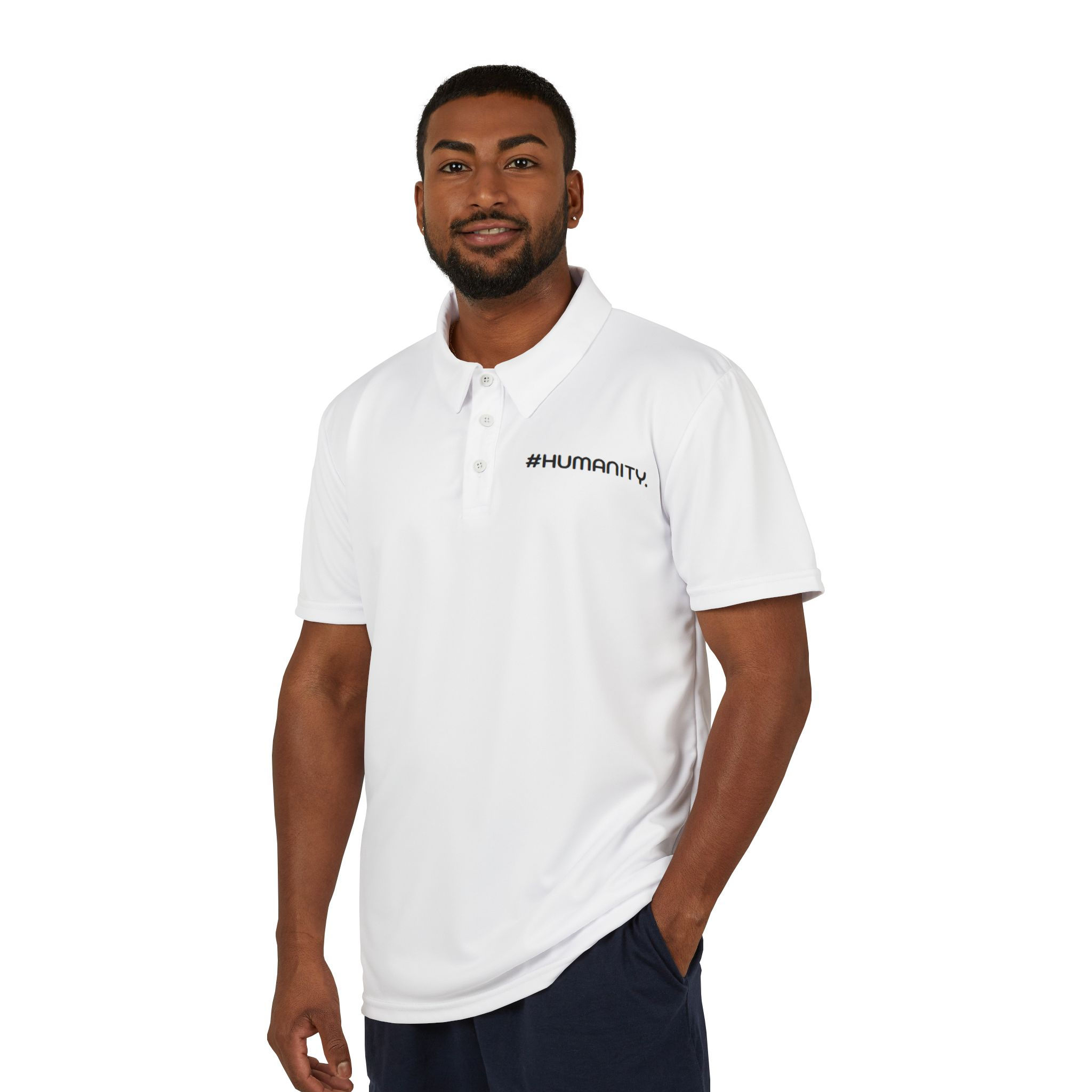 #Humanity Unisex Polo Shirt – Casual Comfort Wear for Everyday Activism
