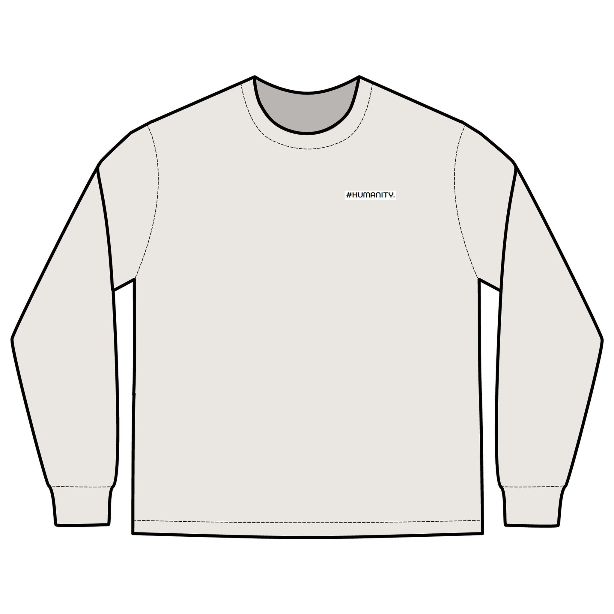 Men's Long Sleeve Tee with #HUMANITYVibes - Casual, Comfortable, and Trendy