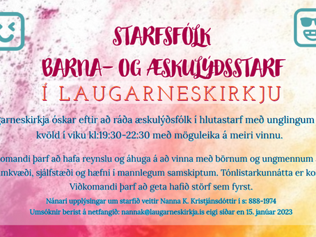 STARFSFÓLK Í BARNA- OG ÆSKULÝÐSSTARF