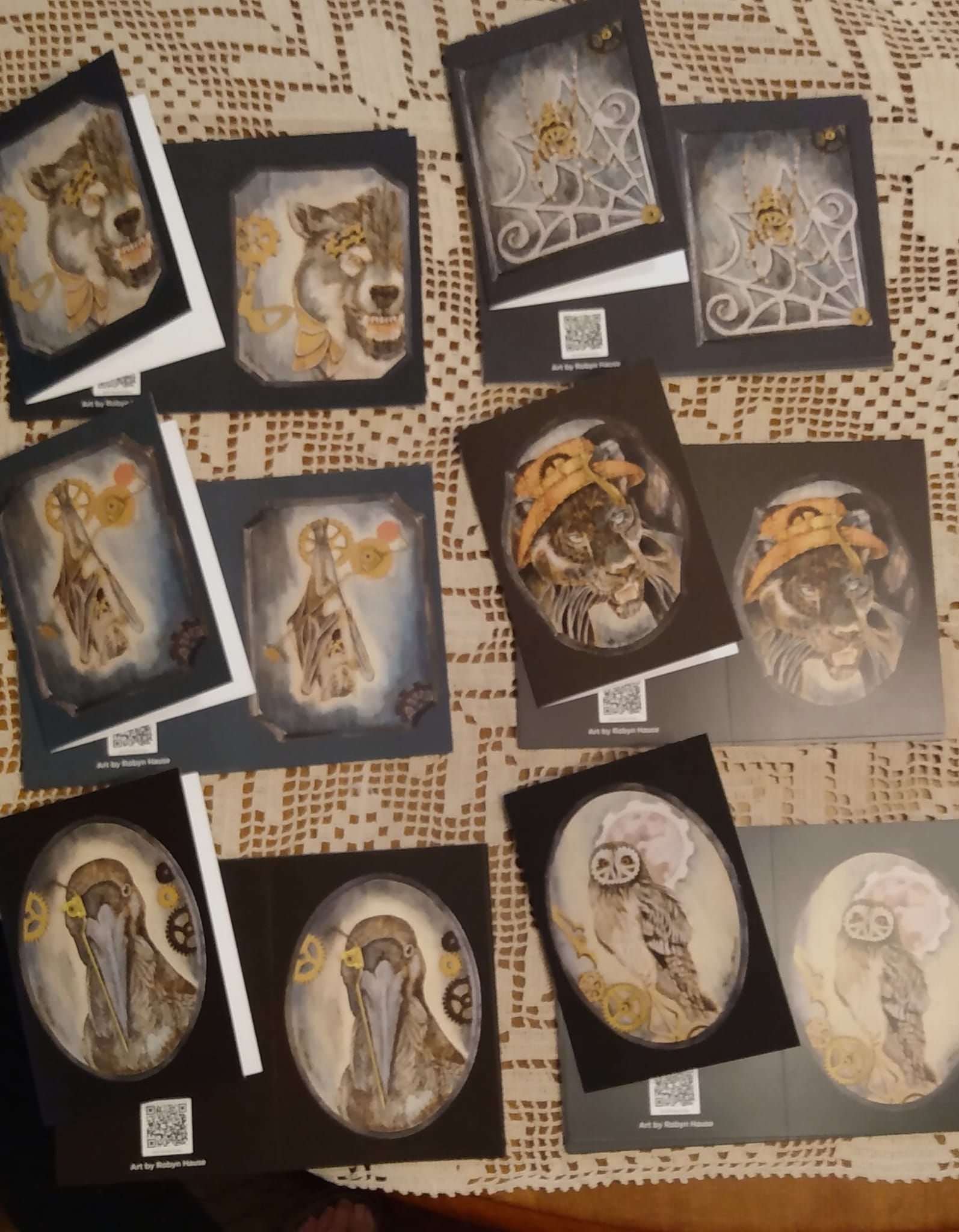 Steampunk Enchanted Creatures Cards