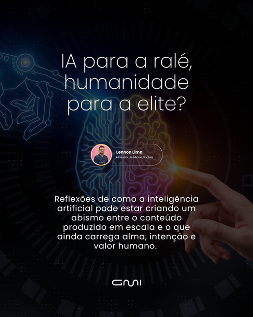 Capa de artigo se conteúdo de IA está virando tendência para classe menos desfavorecida e conteúdo criado por humanos ser preferido pela elite econômica por questão de status.