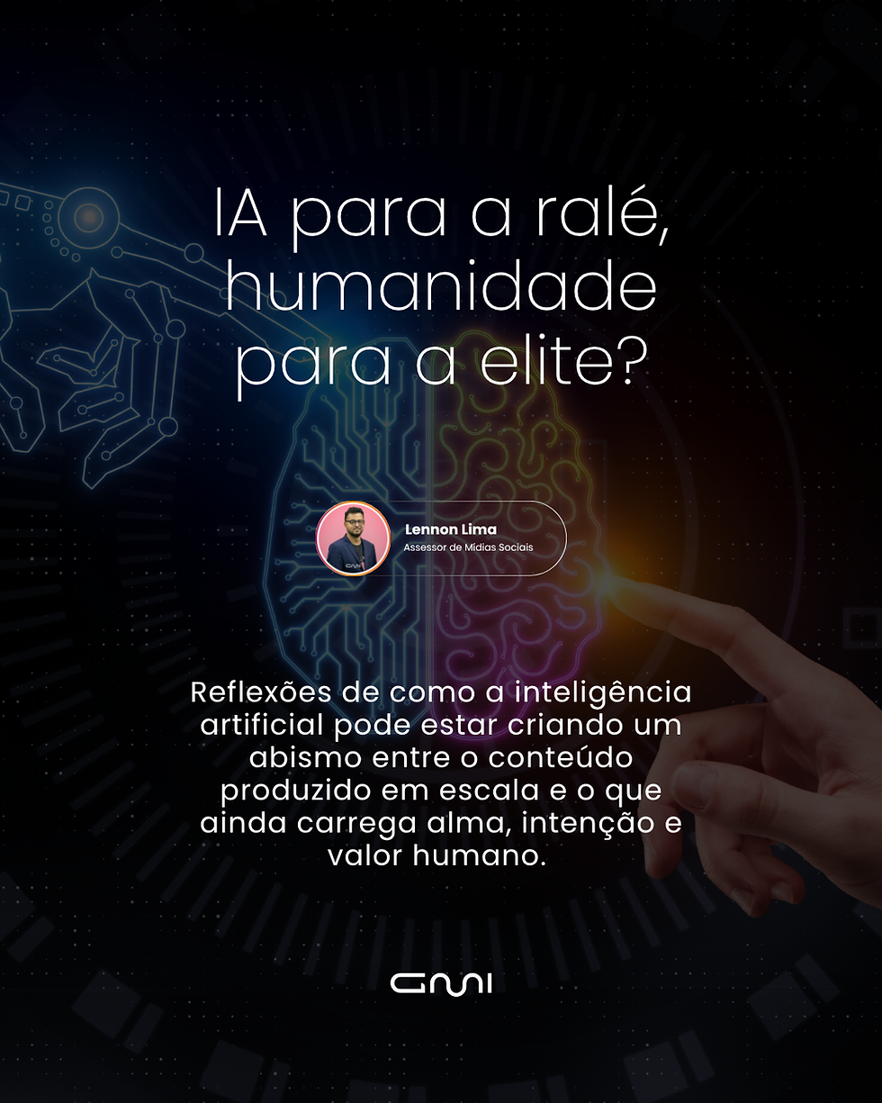 Capa de artigo se conteúdo de IA está virando tendência para classe menos desfavorecida e conteúdo criado por humanos ser preferido pela elite econômica por questão de status.