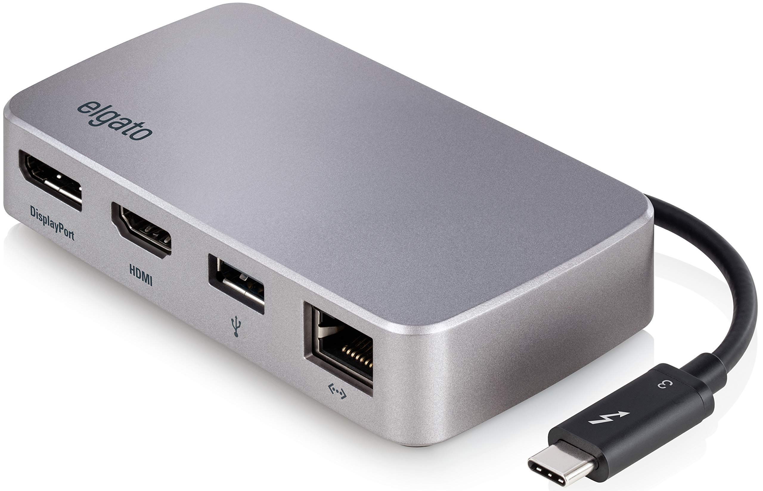 Elgato Thunderbolt 3 Mini Dock - with Built-In Thunderbolt Cable 40 GB/s Dual 4K