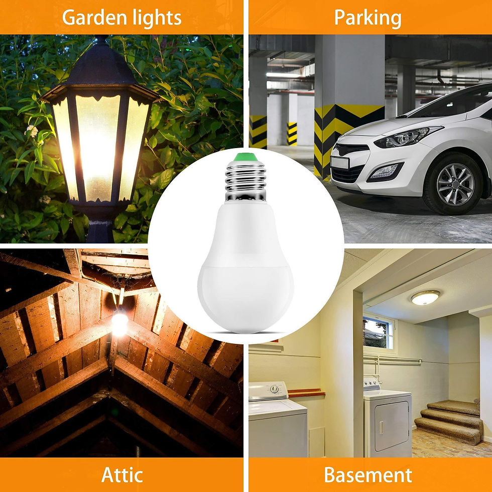 Thumbnail: Motion Sensor Light Bulb Radar Outdoor Indoor Daylight Motion Activated 2 Pack
