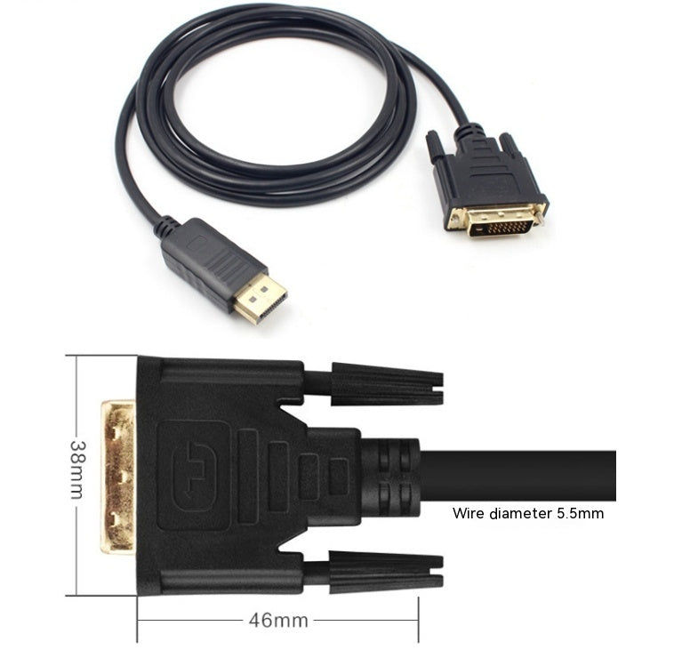 Thumbnail: DP To DVI Cable Displayport To Dvi24 1 HDMI Cable Computer Monitor Adapter Cable