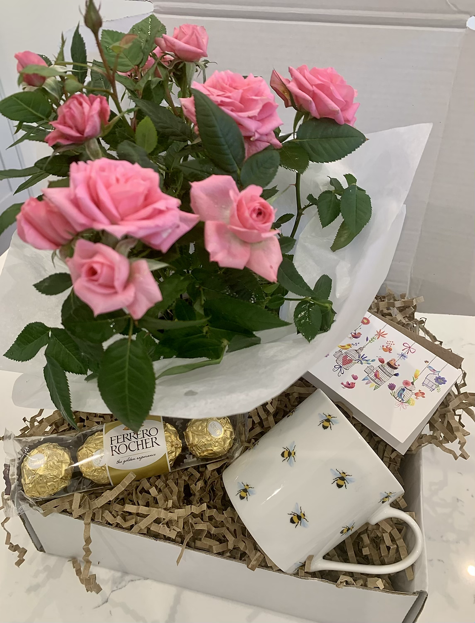 Thumbnail: Pink Rose Plant Craft box Gift Set