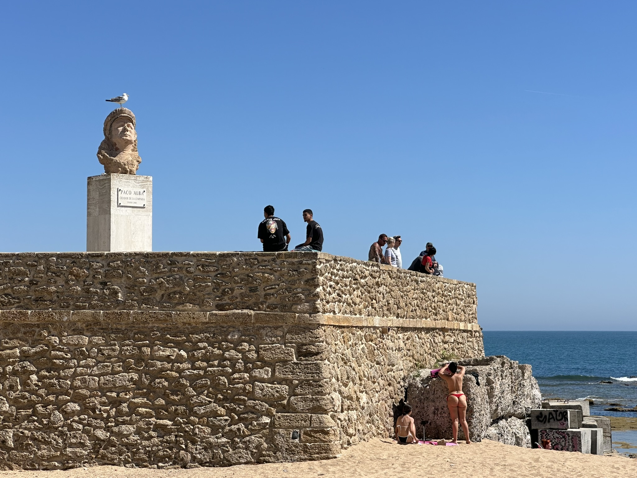 Relaxing at La Caleta, Cadiz