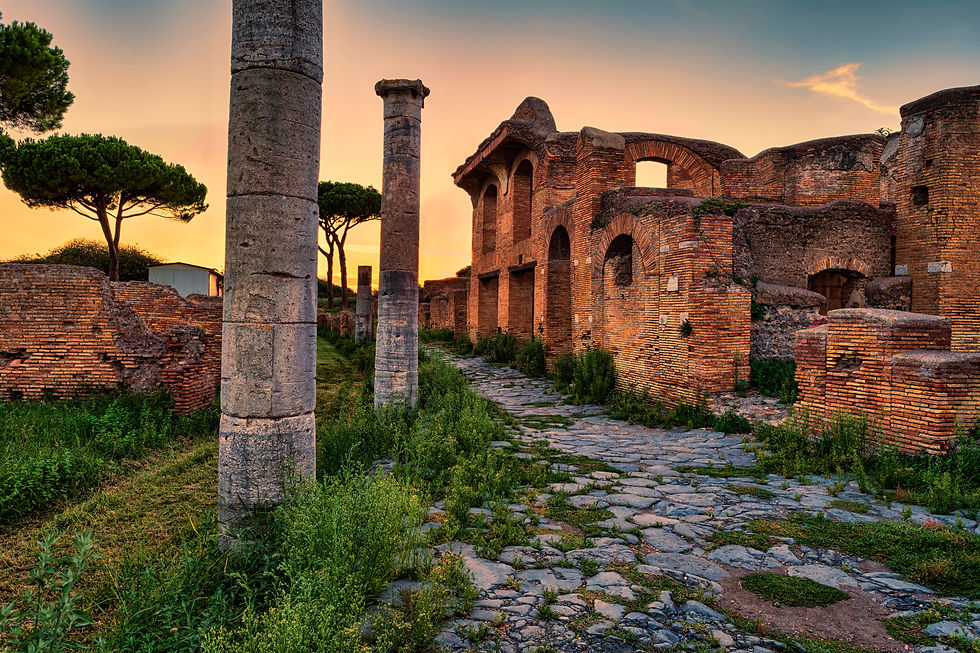 Ostia Antica at Sunset