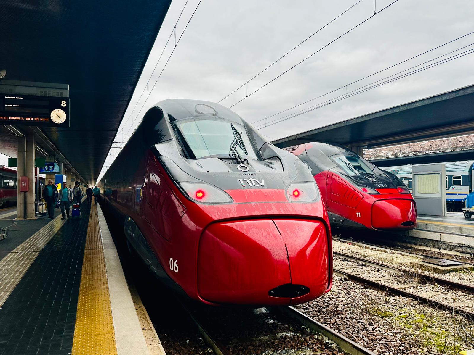 Frecciarossa trains in Venice Station