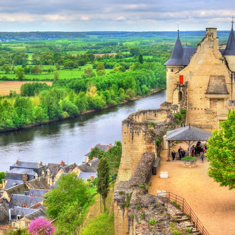 Chateau de Chinon view of Loire Valley