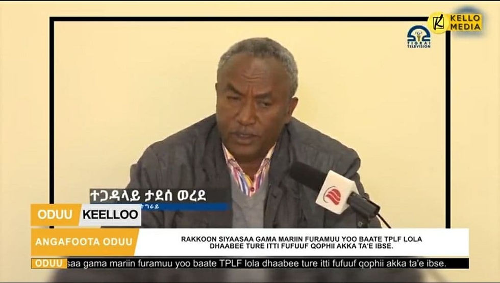 TPLF: Rakkoon Siyaasaa Gama Mariin Furamuu Yoo Baate Lola Dhaabee Ture Itti Fufuuf Qophiidha