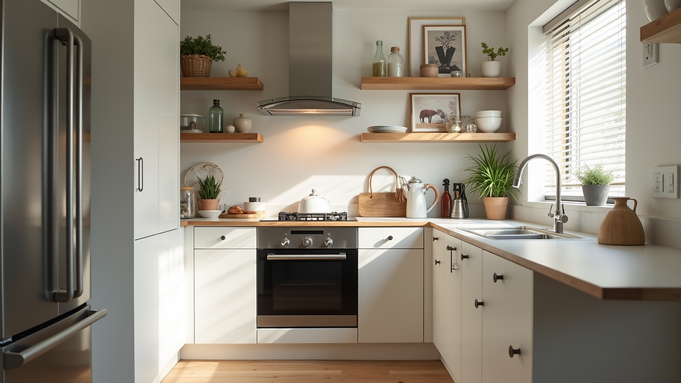 Eye-level view of a beautifully renovated kitchen with modern appliances