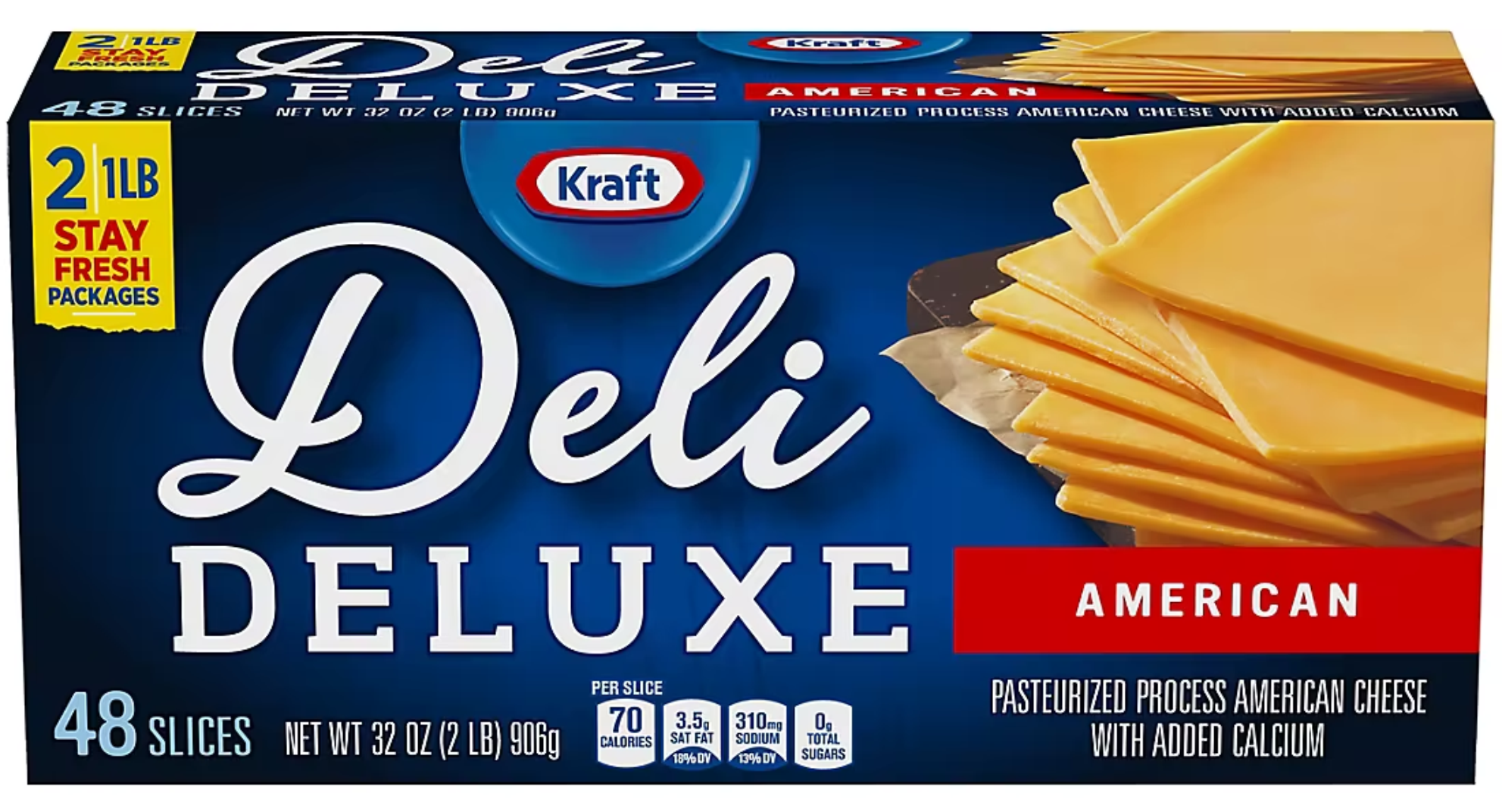 KRAFT CHEESE DELUXE WIC 16OZ PK24