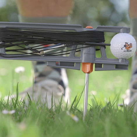Compact golfing device to practice golf in your backyard