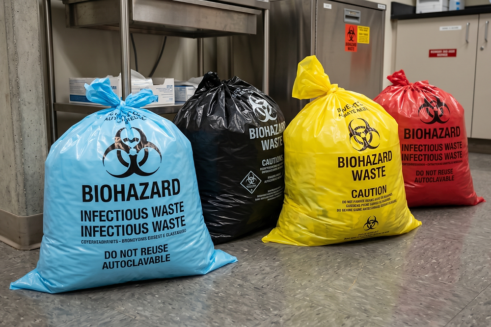 Biohazard Bag Colors Explained: Red, Yellow, Blue, & Black Guide