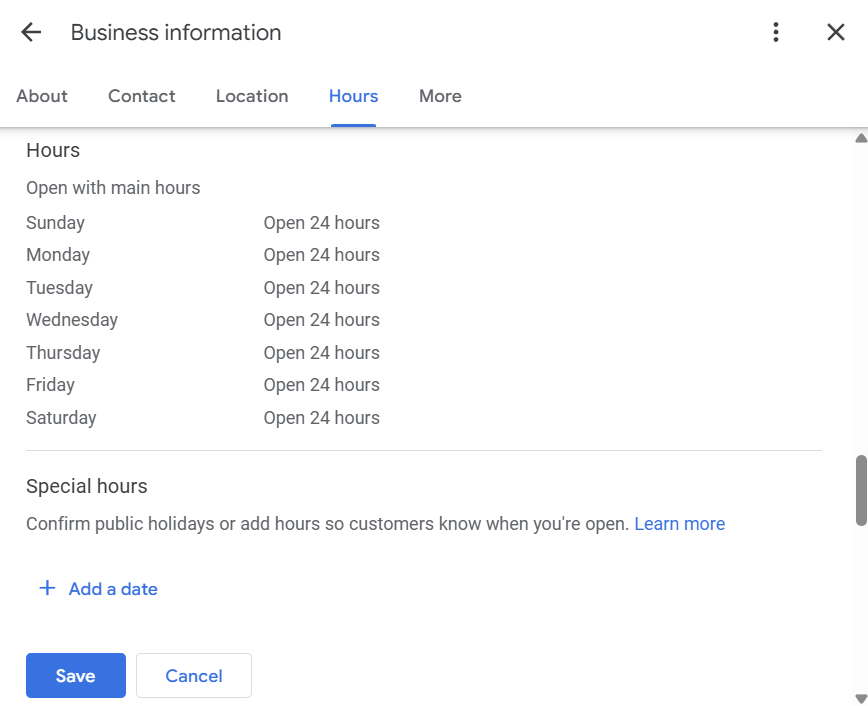 Adding Holiday Hours to Google Business Profile