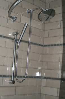guest shower mosaiic