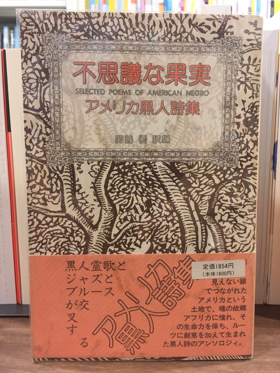【古本】諏訪 優　訳・編『不思議な果実　アメリカ黒人詩集』(思潮社)