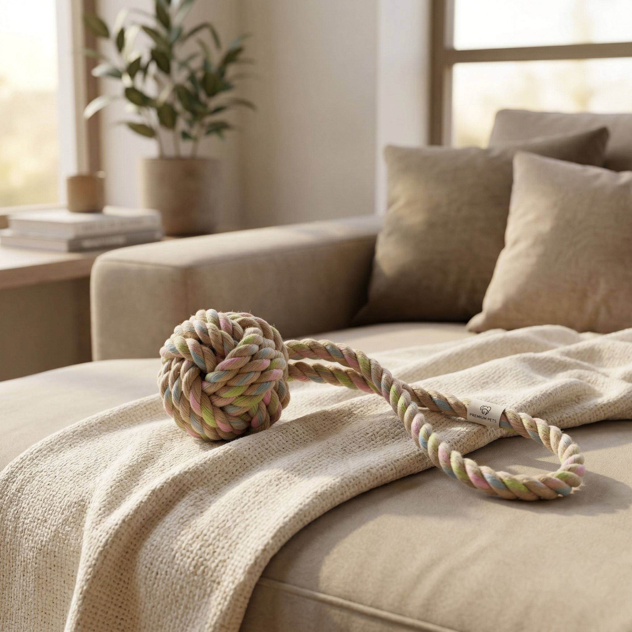 Rainbow Joy Hemp Rope Tug Toys |Small and Large