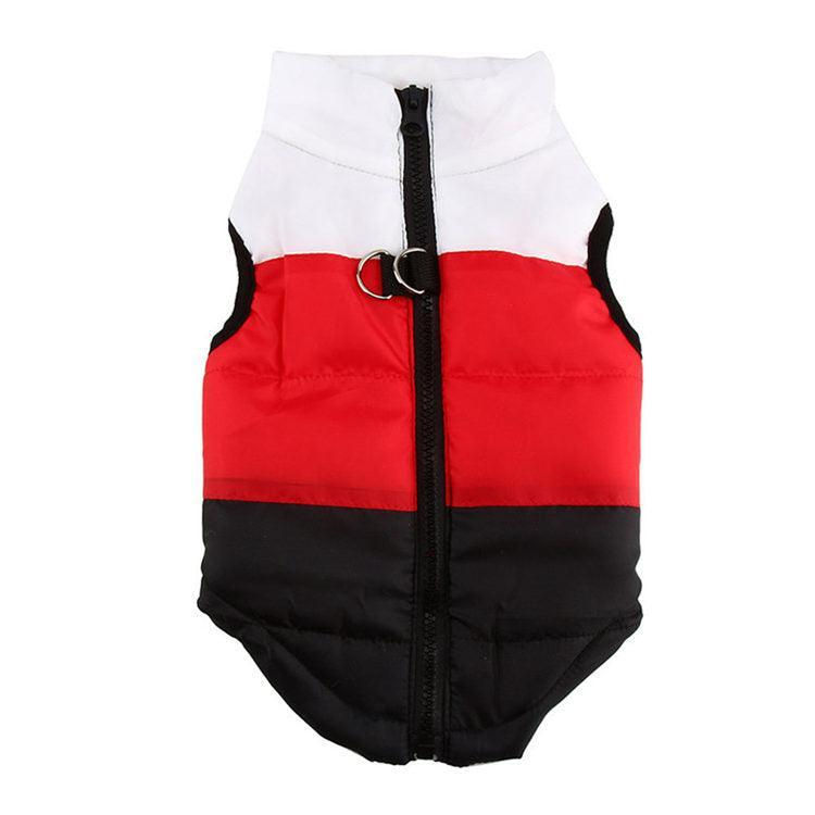 Thumbnail: Cozy Striped Pet Jacket With Traction Buckle - Perfect For Autumn And Winter!