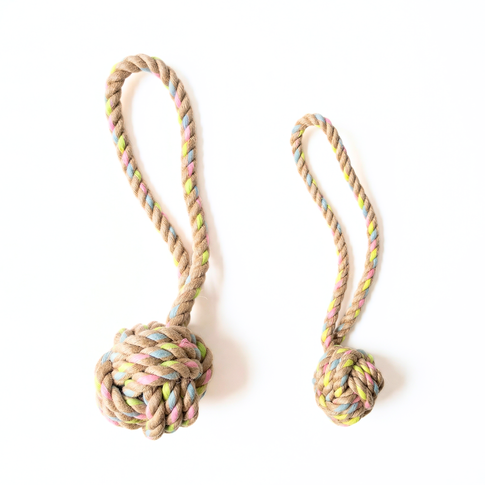 Thumbnail: Rainbow Joy Hemp Rope Tug Toys ｜Small and Large