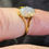 Thumbnail: Vintage white Opal Gold ring 