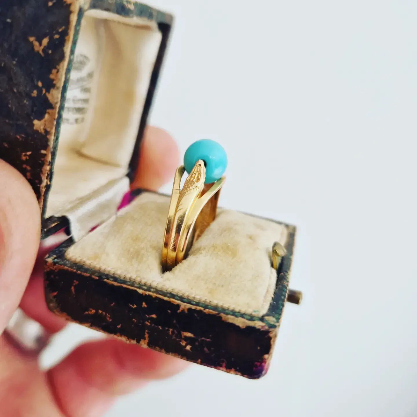 Vintage Gold Torquoise ring 